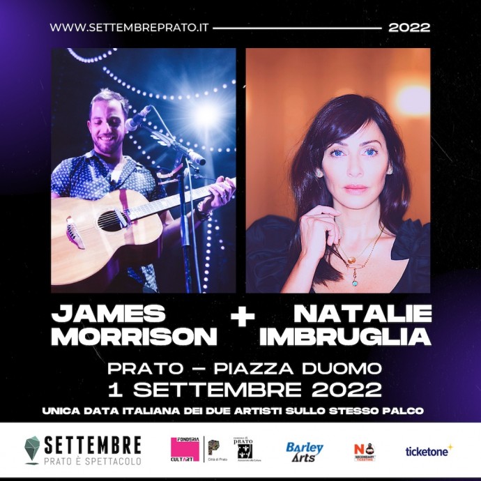 Barley Arts - James Morrison + Natalie Imbruglia: un'unica data insieme a Prato il 1° settembre!